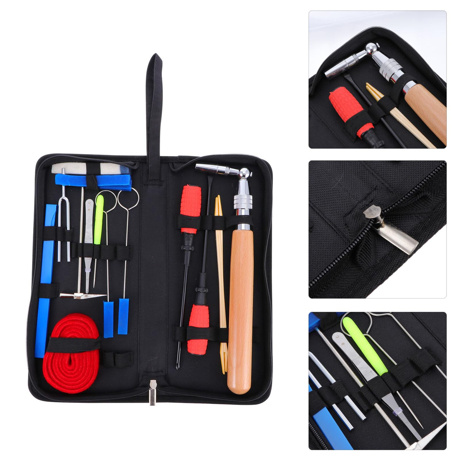 Alipis 16 Pcs Outils D'accordage de Piano Professionnels avec Étui pour Réglage de L'accord Timbre, pour Étudiants