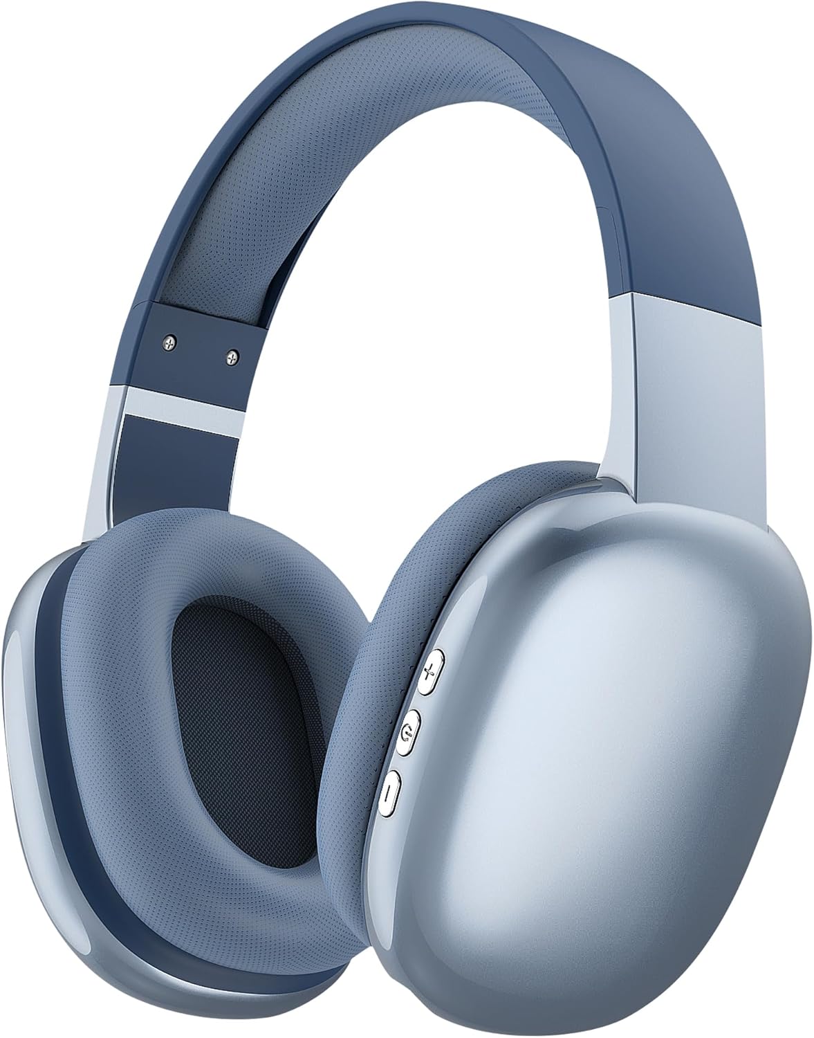 Gabba Goods Wireless Over Ear Bluetooth Headphones with Microphone - Wireless Headset -Noise Reduction - Bluetooth, Wired,Built in Micro SD for Travel, Home, Work TV,PC,Gaming,Cellphone (Blue)
