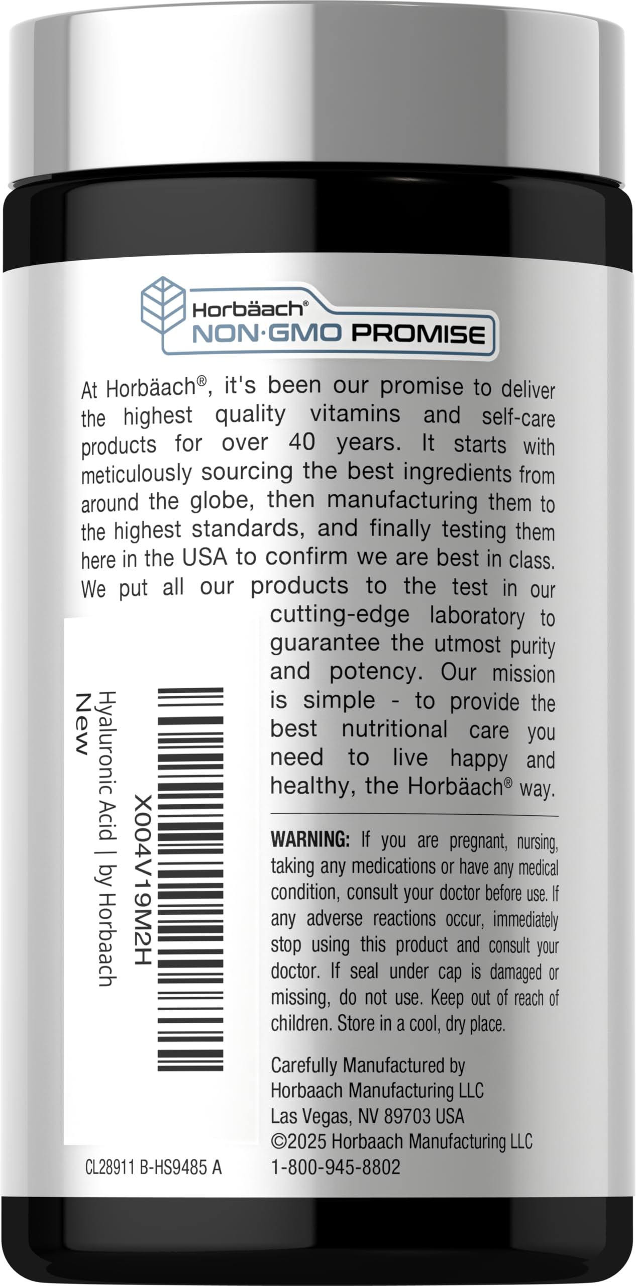 Horbäach Hyaluronic Acid Supplement | 100mg | 120 Capsules — Amazon image 3