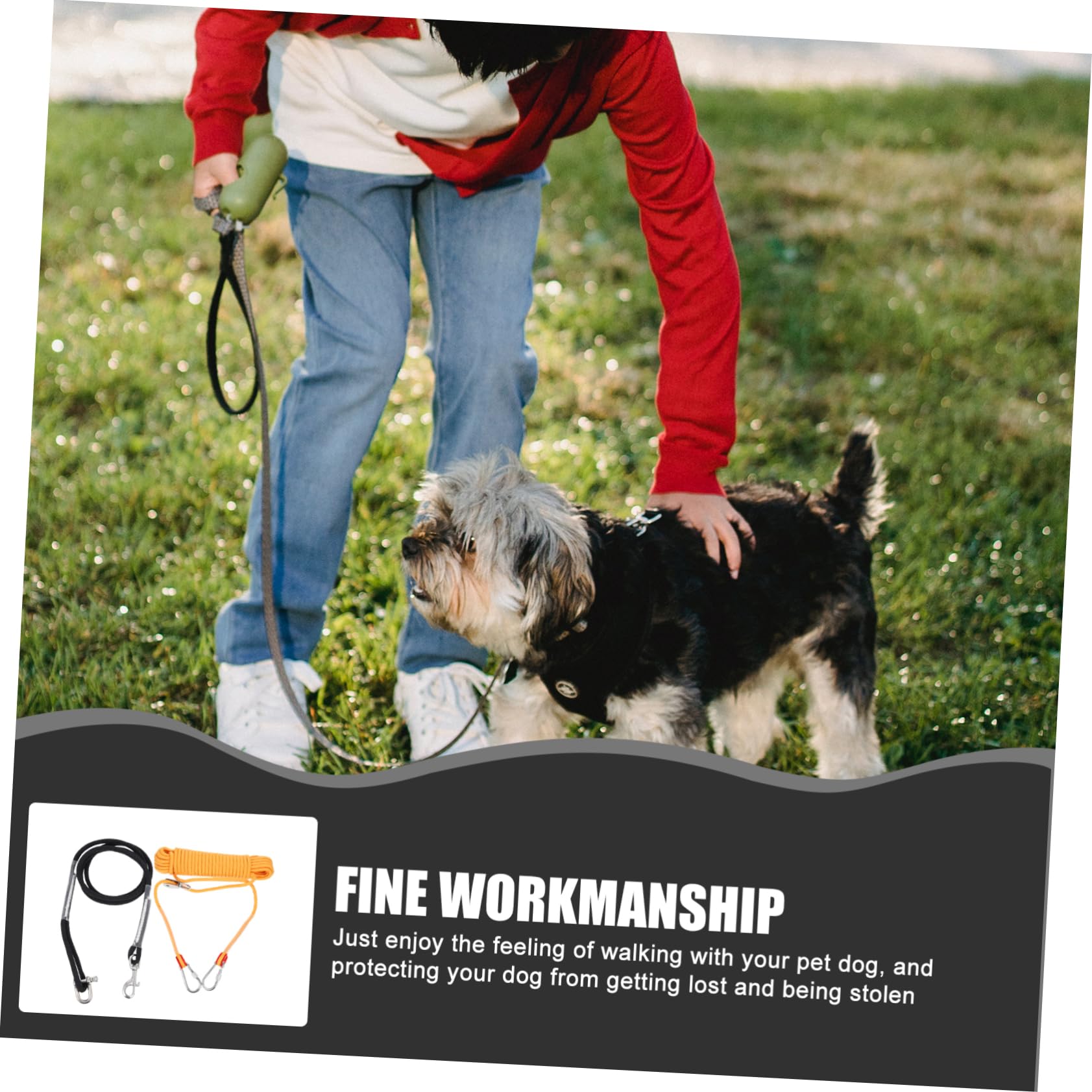Kisangel Cables para Acampar Perros Cadena Resistente para Perros De Nylon Accesorio para para Camping Mascotas Cable para Cachorros De Metros