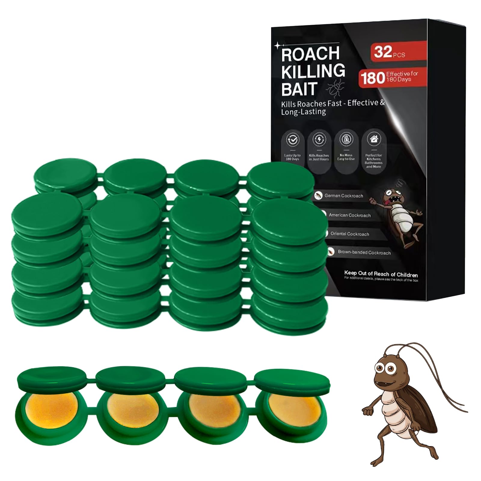 Amazon.com : 32 Pack Cockroach Gel Bait, Highly Effective Roach