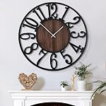 Large Wall Clock - 32 Inch Wall Clocks for Living Room Decor - Battery Operated Wall Clock for Bedroom Kitchen - Nearly Silent Wall Clock Non Ticking - Unique Elegant Design for Home Décor