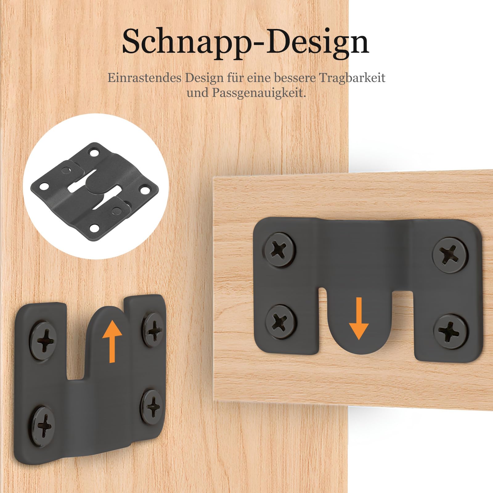 TONAUP Picture Frame Hanger, 10 Pieces Flush-Mounted Concealed Bracket Heavy Duty Interlocking Picture Hanger - Image 4