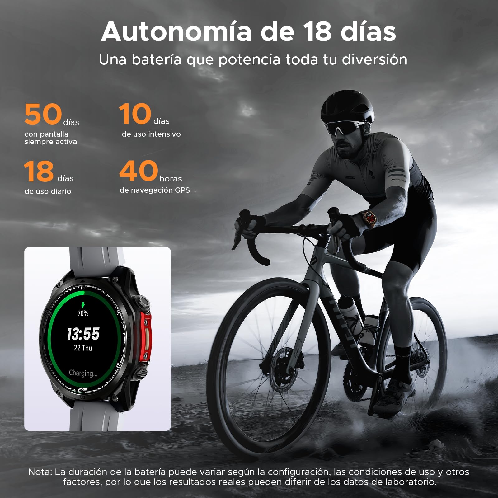 Anywise W1 Pro Reloj Inteligente para Hombre, GPS de Doble Banda y Tarjetas sin conexión, Resistente al Agua 5 ATM, batería de 18 días, 1,43 Pulgadas AMOLED HD, 170+ Modos Deportivos, Llamadas