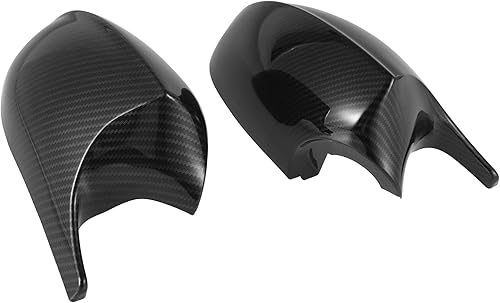 Miniatura 14 de X AUTOHAUX Par de espejos retrovisores exteriores Cubierta de espejo de ala de puerta Tapa de fibra de carbono Estilo M3 para BMW Serie 3 E90 E91