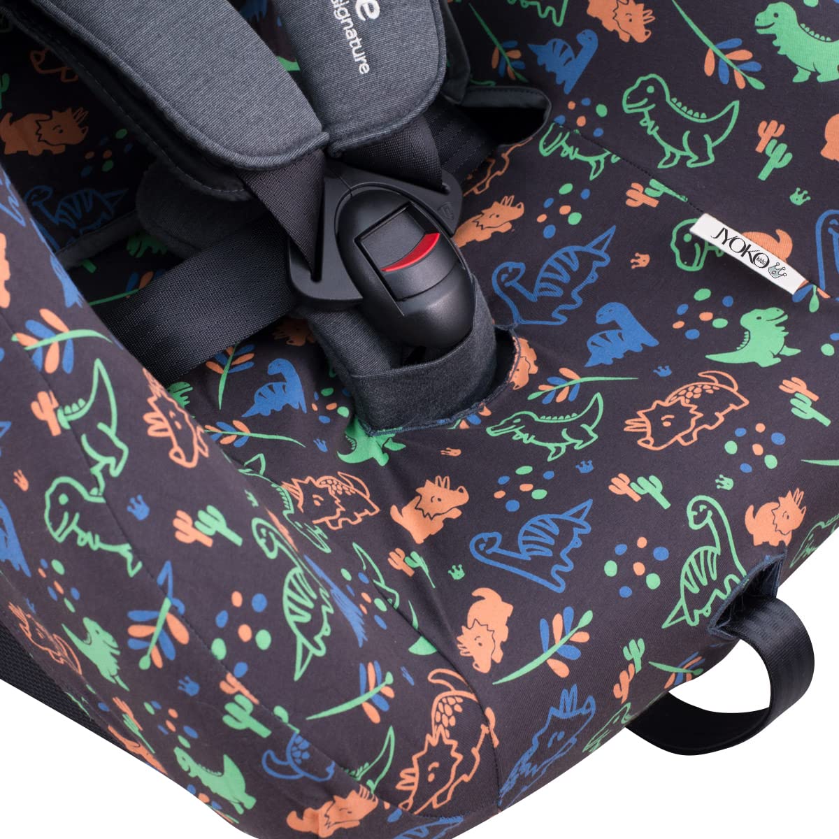 JYOKO Kids Funda de algodón Compatible con Joie Spin 360 y Nuna Rebl (Happy Dino) — view 8