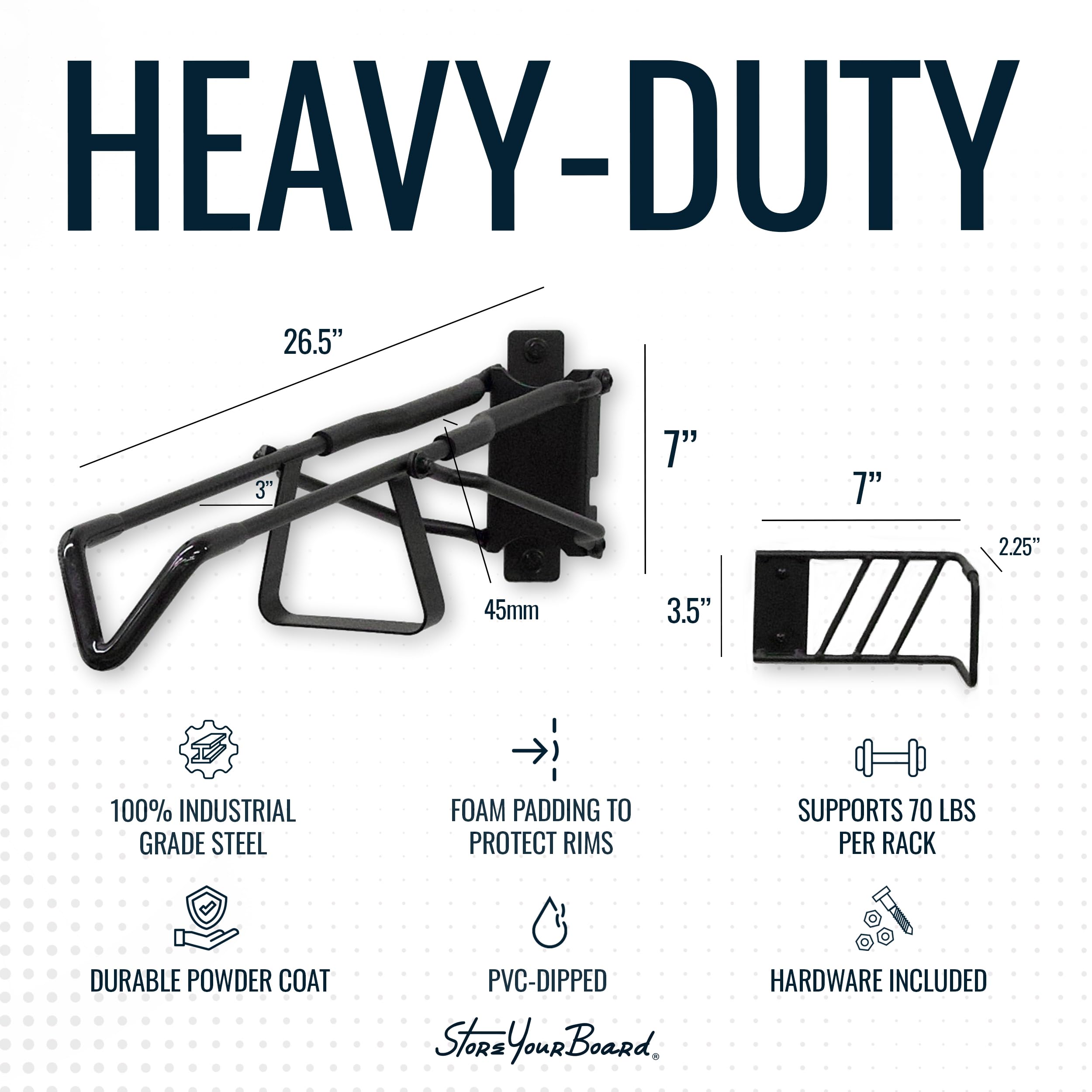 StoreYourBoard Supporto da parete girevole per bicicletta, senza sollevamento, verticale | Portabici da parete, verticale, girevole a parete, senza sollevamento