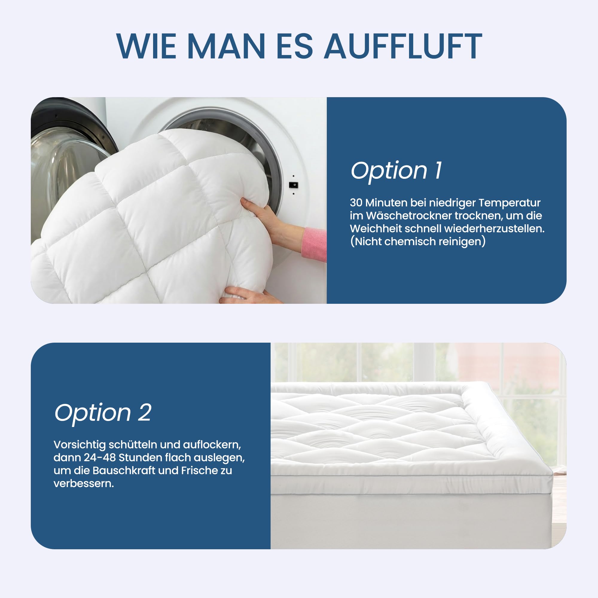 BedStory Matratzen Topper 90 x 200 cm Weiß, 800gsm Ultraweich Matratzentopper mit tiefen Taschen, maschinenwaschbarer Matratzenschoner, geeignet für Matratzen mit Einer Dicke von bis zu 40 cm