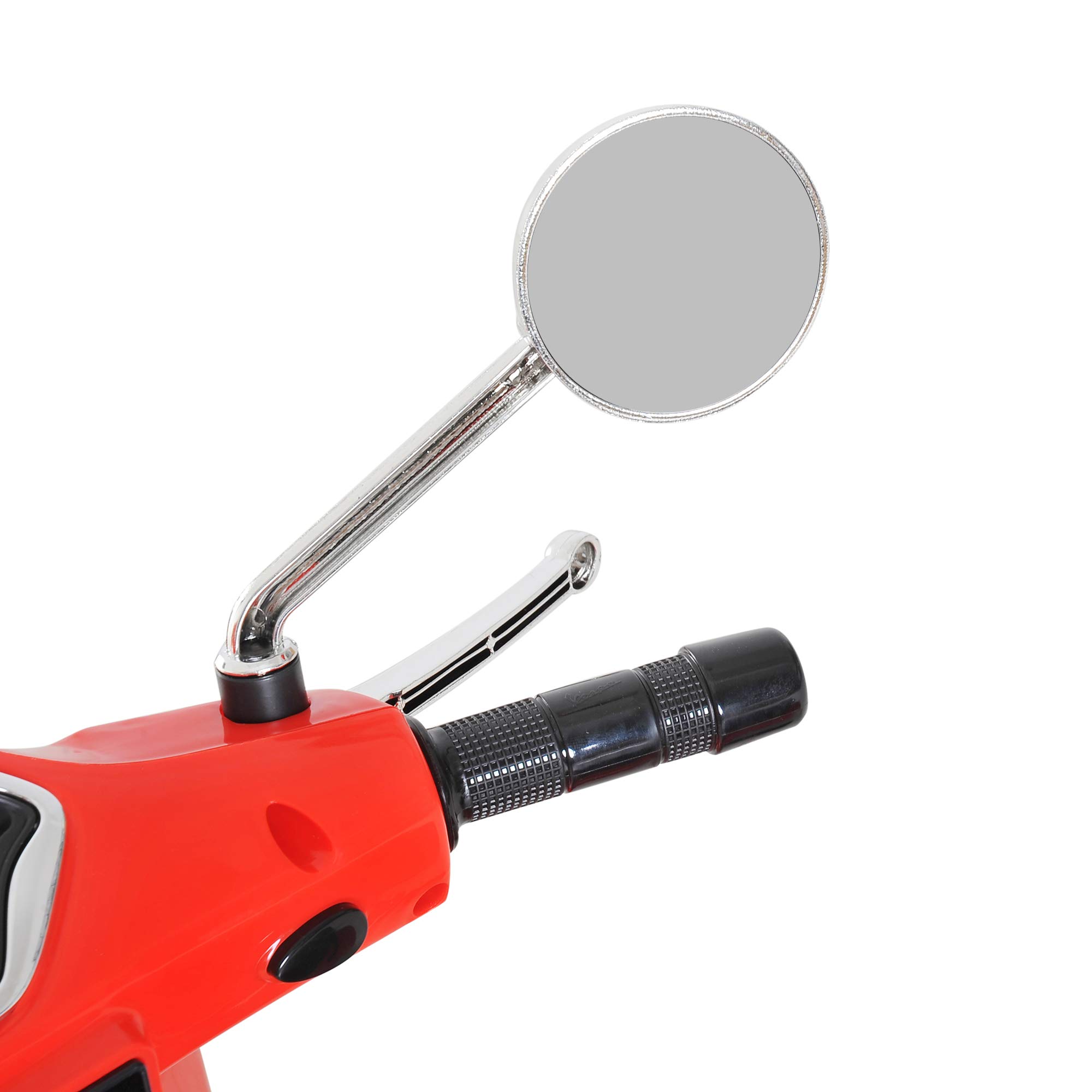 HOMCOM Moto Eléctrica para Niños 3-6 Años Vespa Batería Música 2-3 km/h Bocina Rojo