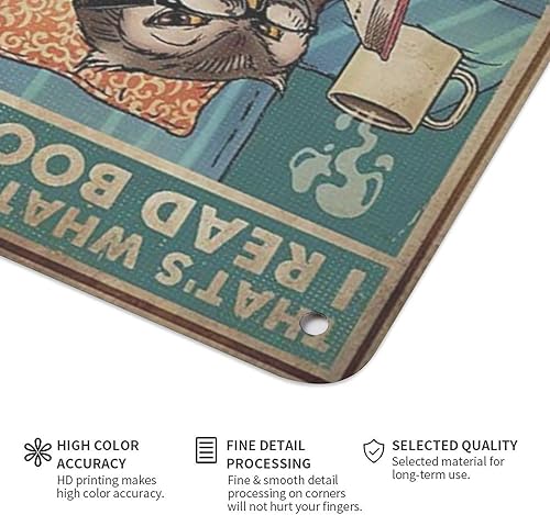 Miniatura 4 de GOPUTRYEN Póster vintage con texto en inglés That's What I Do I Read Books I Drink Coffee and I Know Things, póster vintage con texto en inglés