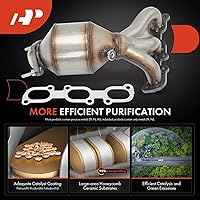 Vista 6 de A-Premium Junta de colector de escape delantero con convertidor catalítico y junta de estanqueidad de ajuste directo Compatible con Ford Escape