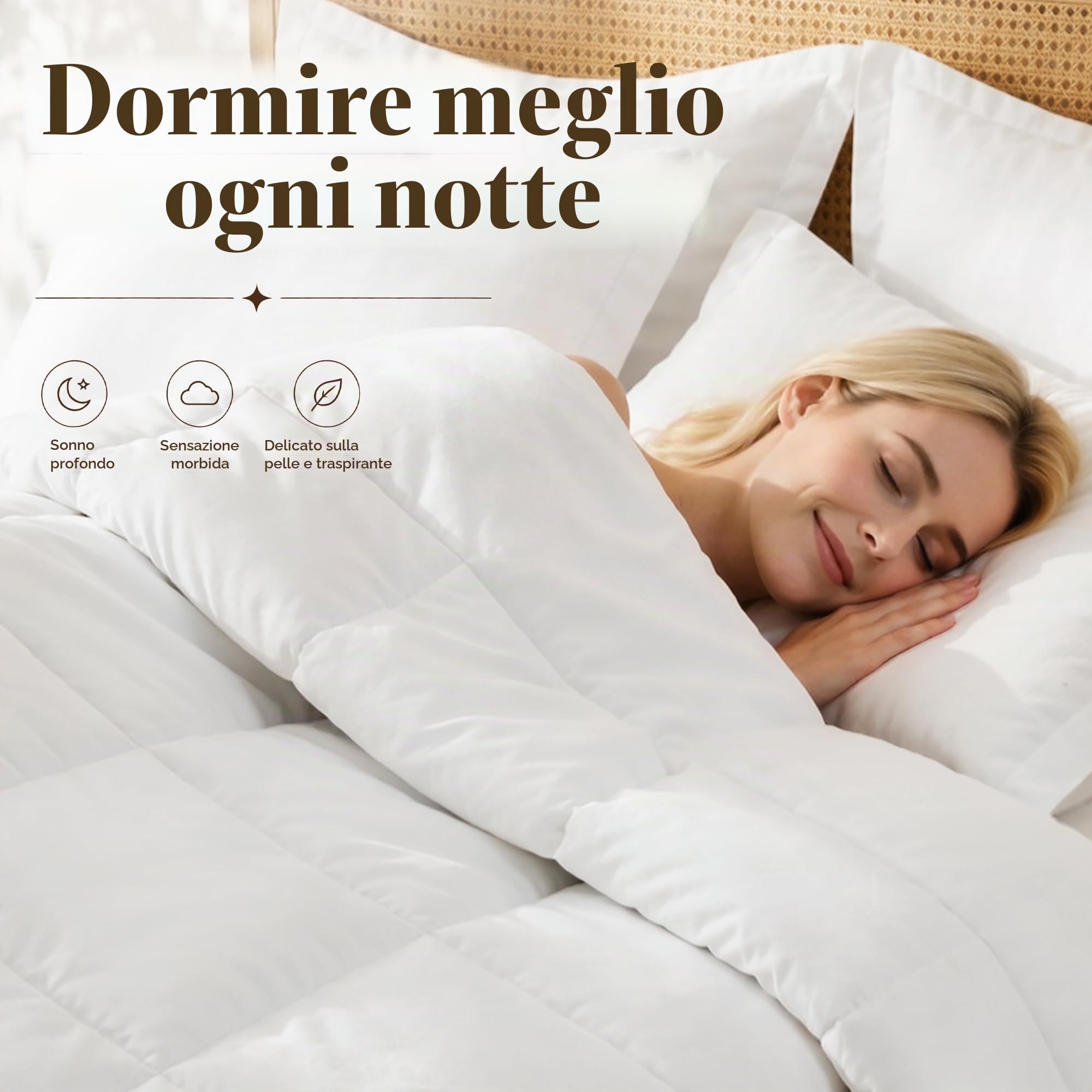 Piumino Letto Singolo 4 Stagioni 135x200 cm,Piumino Trapunta Morbido e Leggero,Caldo e Confortevole,Traspirante in Microfibra Facile da Curare Riempimento Caldo Bianco