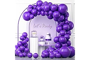 Purple Balloon Arch by YAOWKY: 100pcs Garland & Glue Dot Strip in 4 Sizes