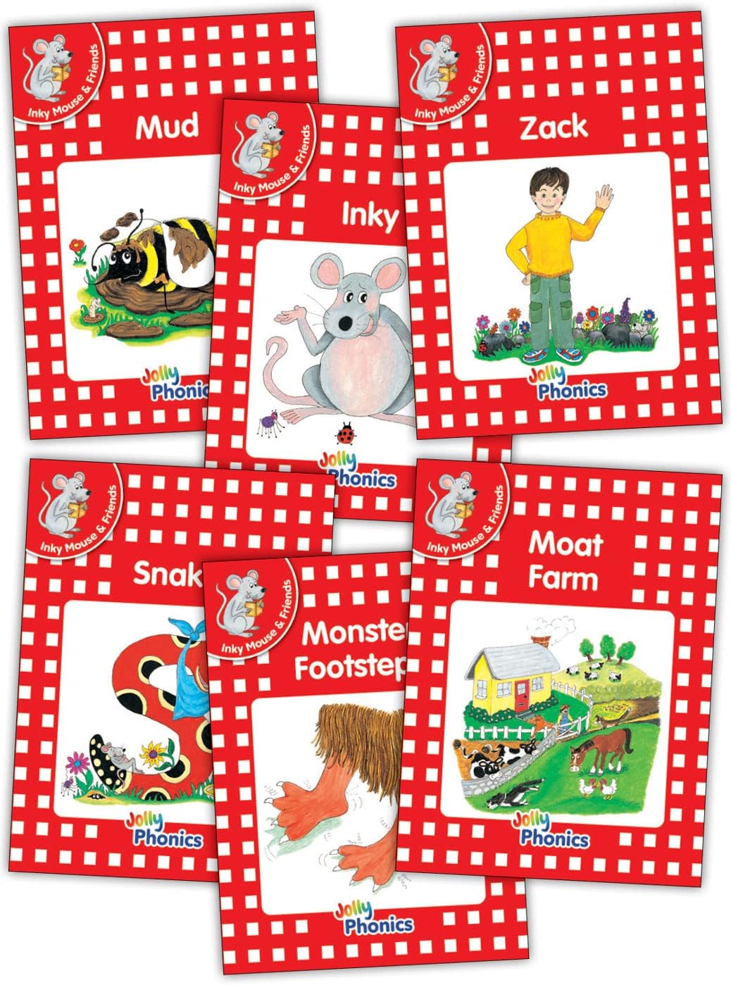 Jolly Phonics Readers, Inky & Friends, Level 1: in Precursive Letters (British English edition) (Jolly Phonics Readers, Complete Set Level 1)