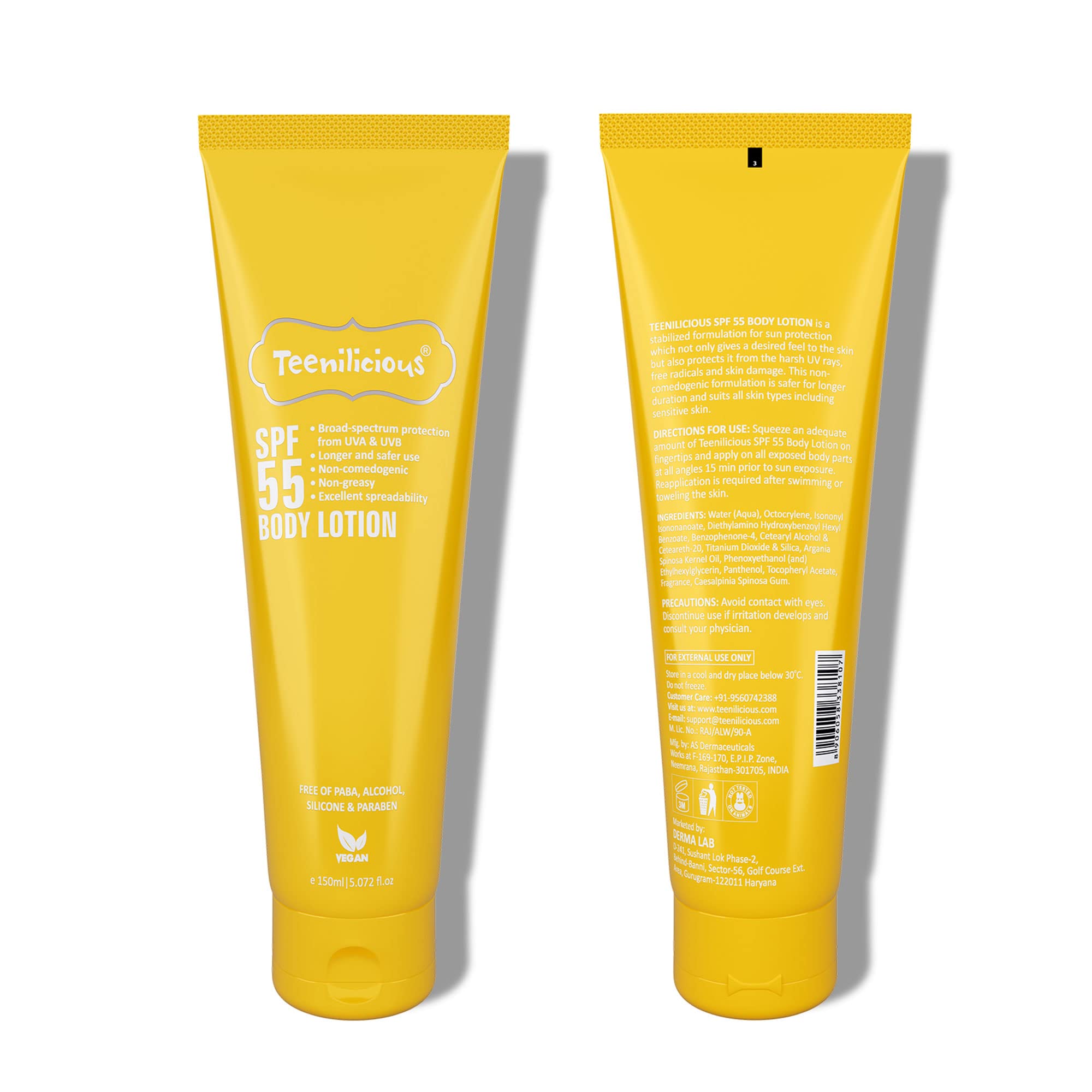 Teenilicious SPF 55 Sunscreen Body Lotion, SPF 50 PA+++, Sunscreen for Oily Skin and Sensitive Skin - 150ml 4
