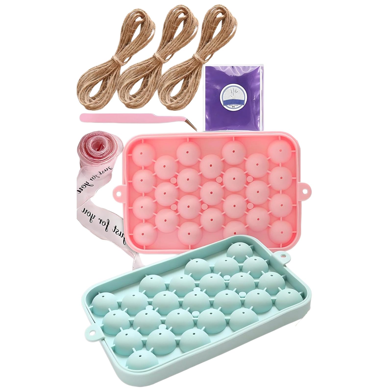 Moule silicone raisin pour savon avec ficelle et rubans : kit réutilisable et recyclable