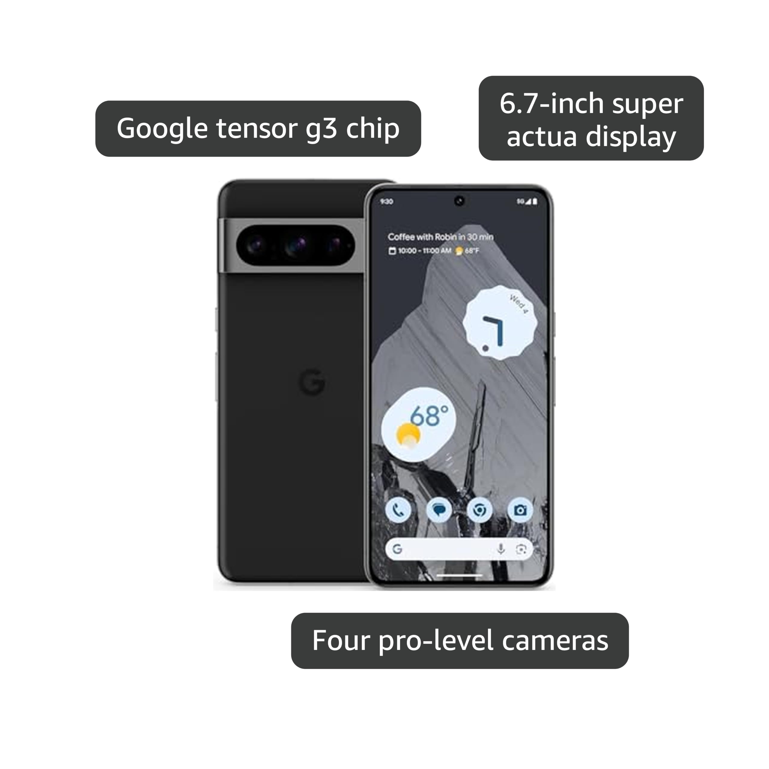 Amazon.com: Google Pixel 8 Pro 128GB Obsidian - Spectrum Mobile