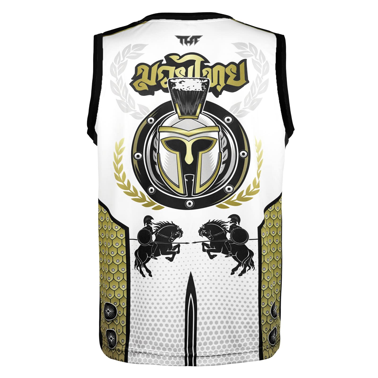 Tuff Sport Canottiera da Muay Thai, da boxe, senza maniche, per palestra, fitness e allenamento