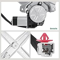 Vista 8 de YHTAUTO Elevalunas eléctrico del lado del pasajero delantero con conjunto de motor de 2 pines para Honda Civic 1996-2000, Coupé solo 2 puertas