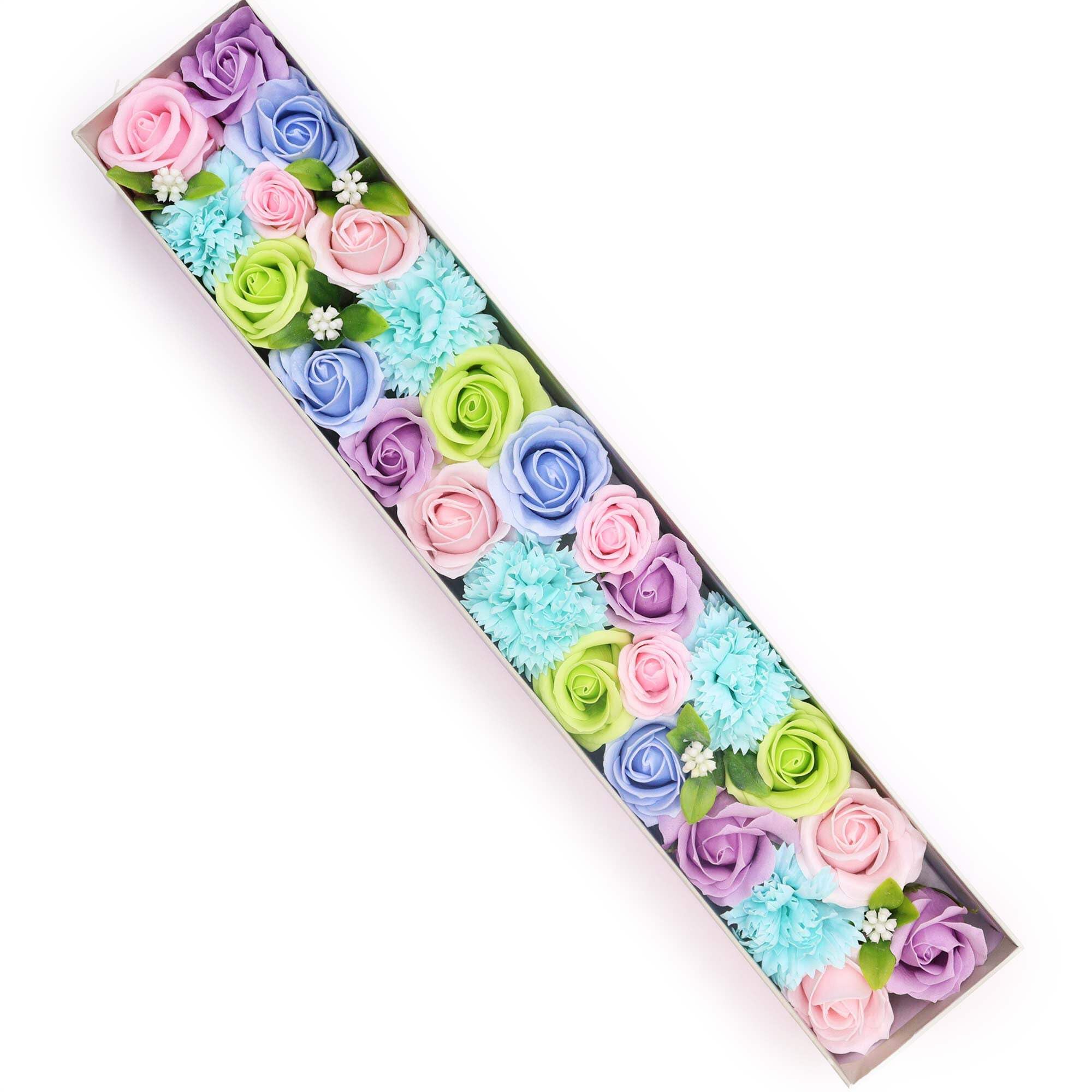 Soap Flower Gift Boxes Extra Long Box Baby Blessings Blues