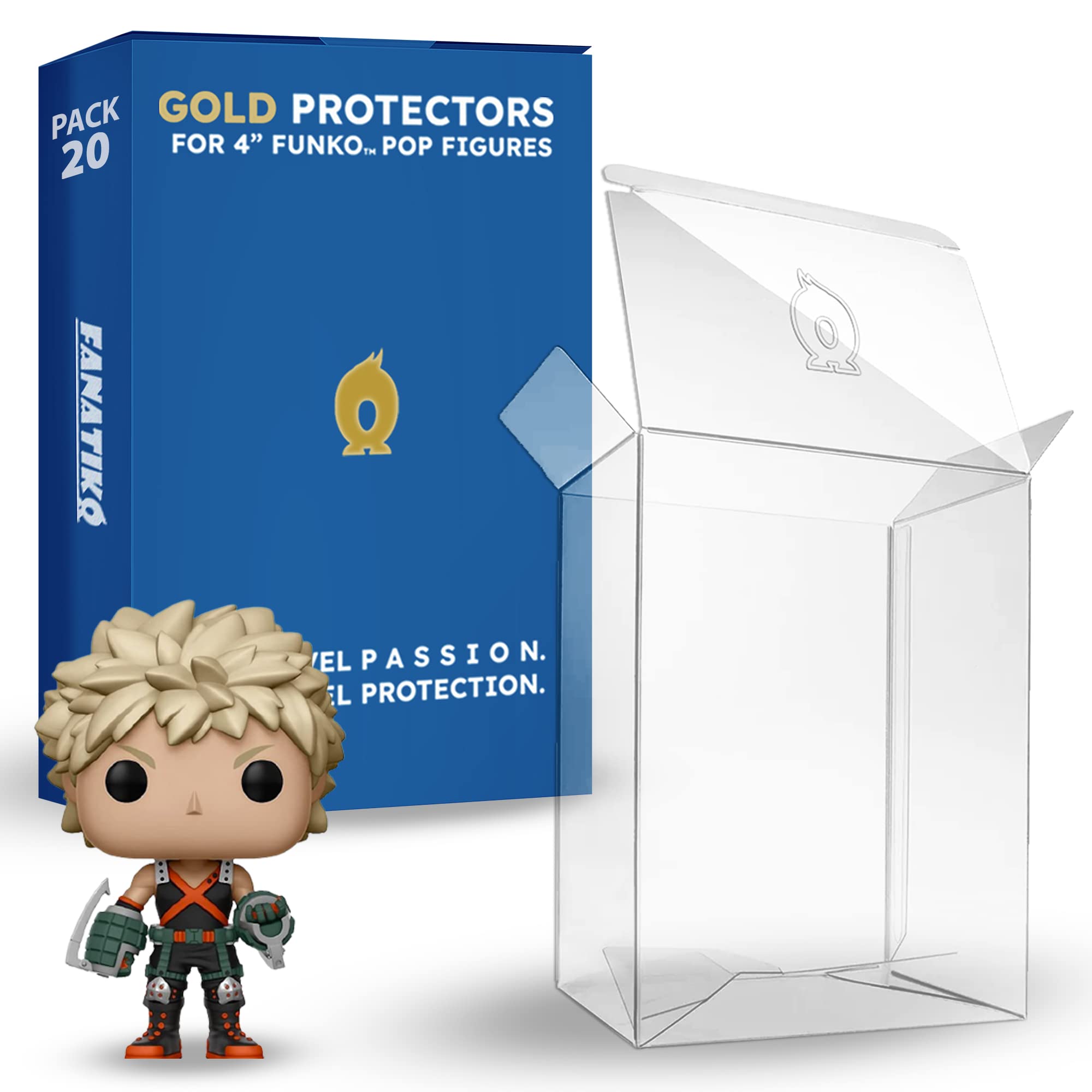 Fanatiko Lot de 20 Protecteurs GOLD pour Funko Pop 4