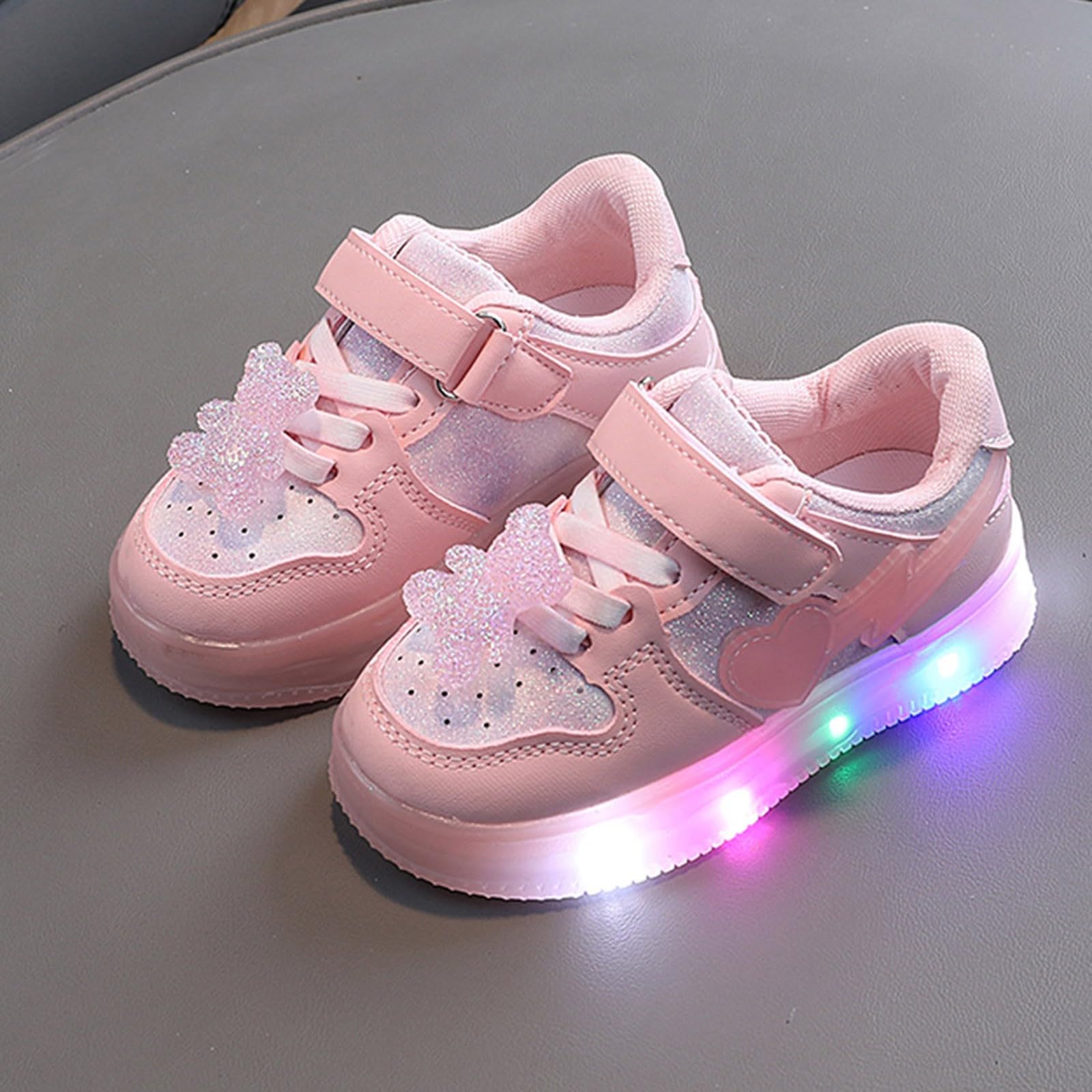 Bambas Niña Luces Running con Led Brillantes Goma Antideslizante Estampado