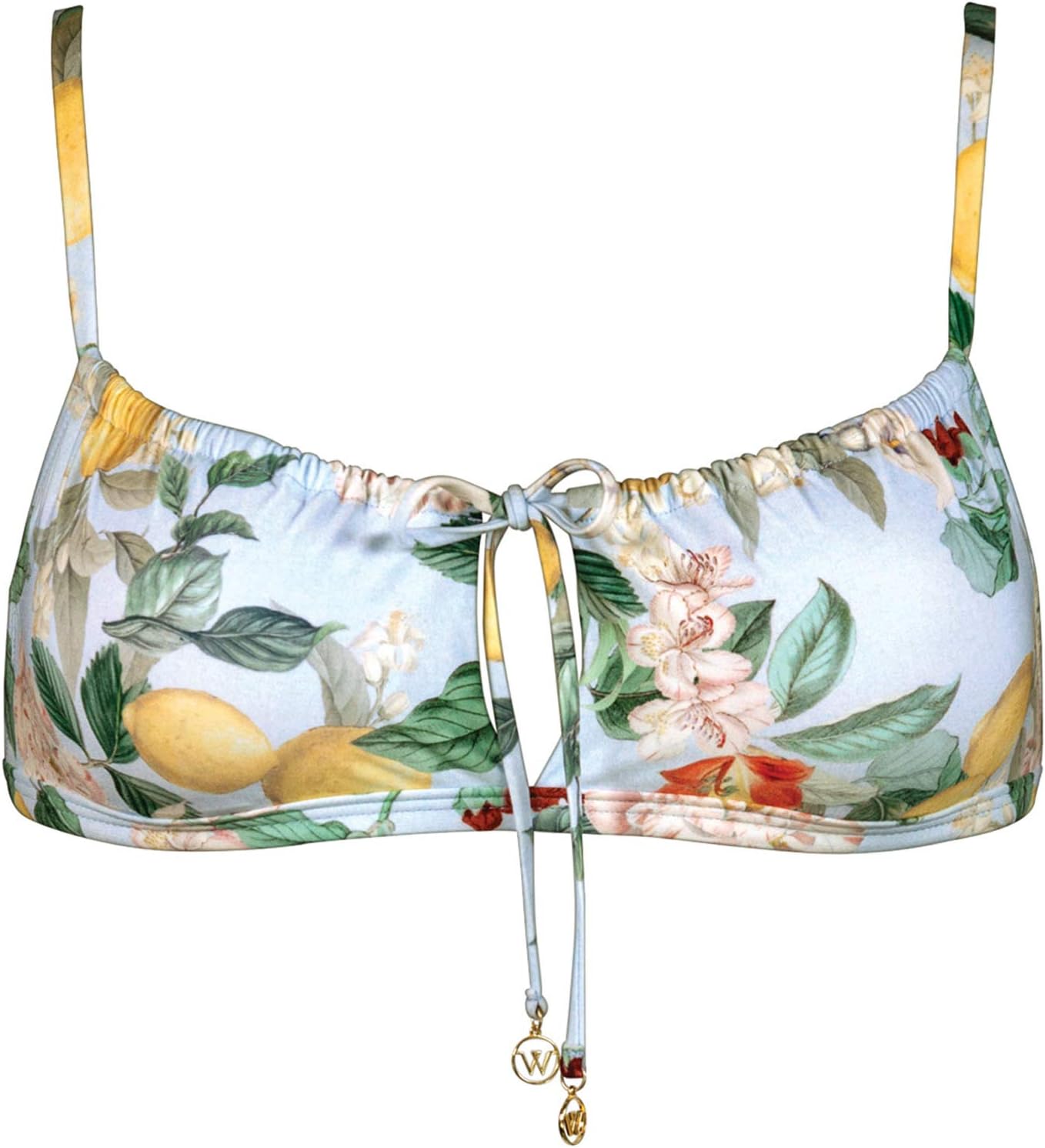 Watercult Women's Lemon Infusion Ruched Bralette Bikini Top