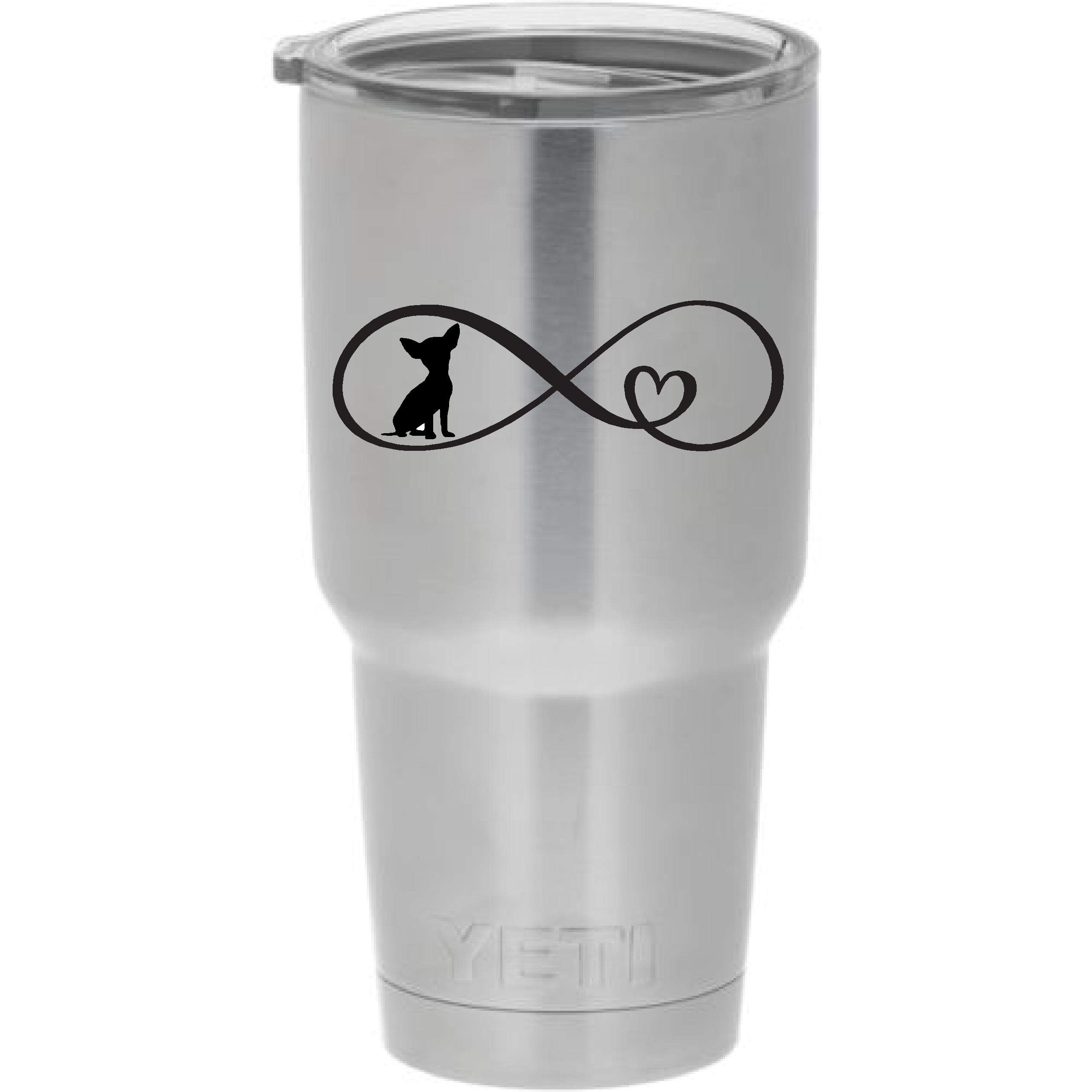 Epic Designs Cups drinkware tumbler STICKER -Chihuahua infinity love decal decoration