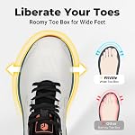 FitVille Chaussures de course pour hommes, maximum de soutien & Confort, construit pour les hommes plus grands besoin de large orteil Box & High-Instep, retour d'énergie explosive, sneakers de lumières de plumes pour la route, gymnastique, toute la journée