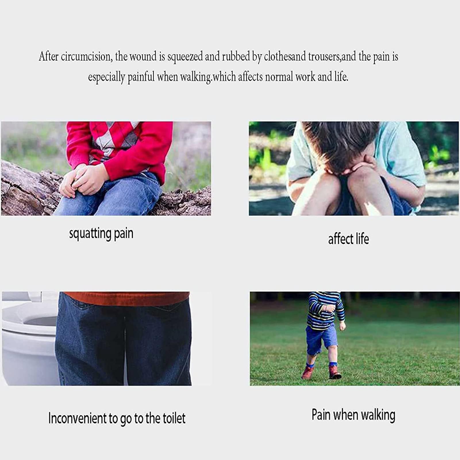 Lot de 3 sous-vêtements de circoncision pour garçons et jeunes - Protection spéciale après la circoncision - Réduit la douleur et la friction