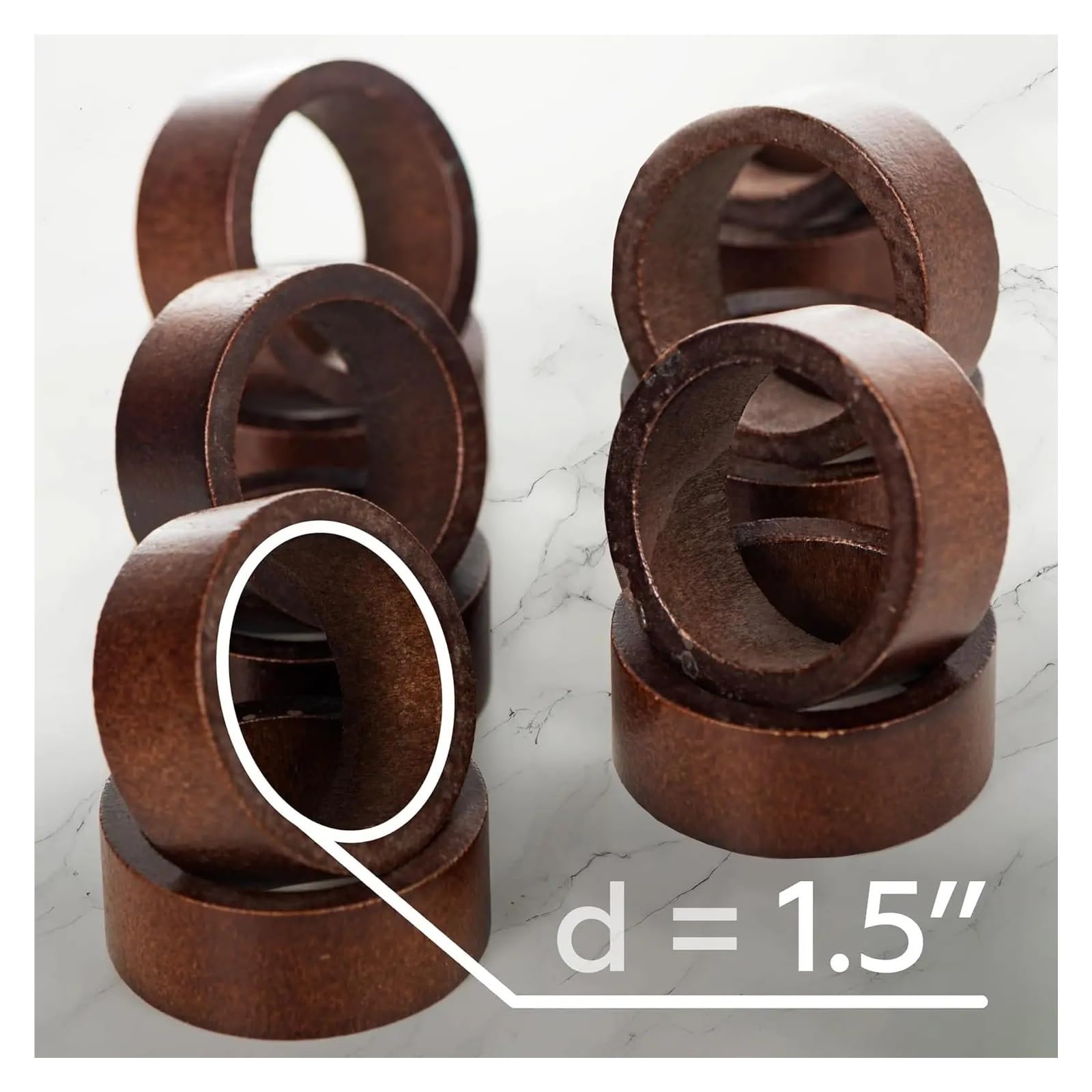 Anelli in Legno per Tovaglioli Set di 12 portatovaglioli in legno | Portatovaglioli da tavolo da pranzo Portatovaglioli festivi for feste di matrimonio
