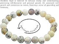 Vista 562 de Amazing Gemstone Pulsera de cristal para mujeres y hombres, pulsera de cristal curativo de protección, pulsera elástica con cuentas de piedras