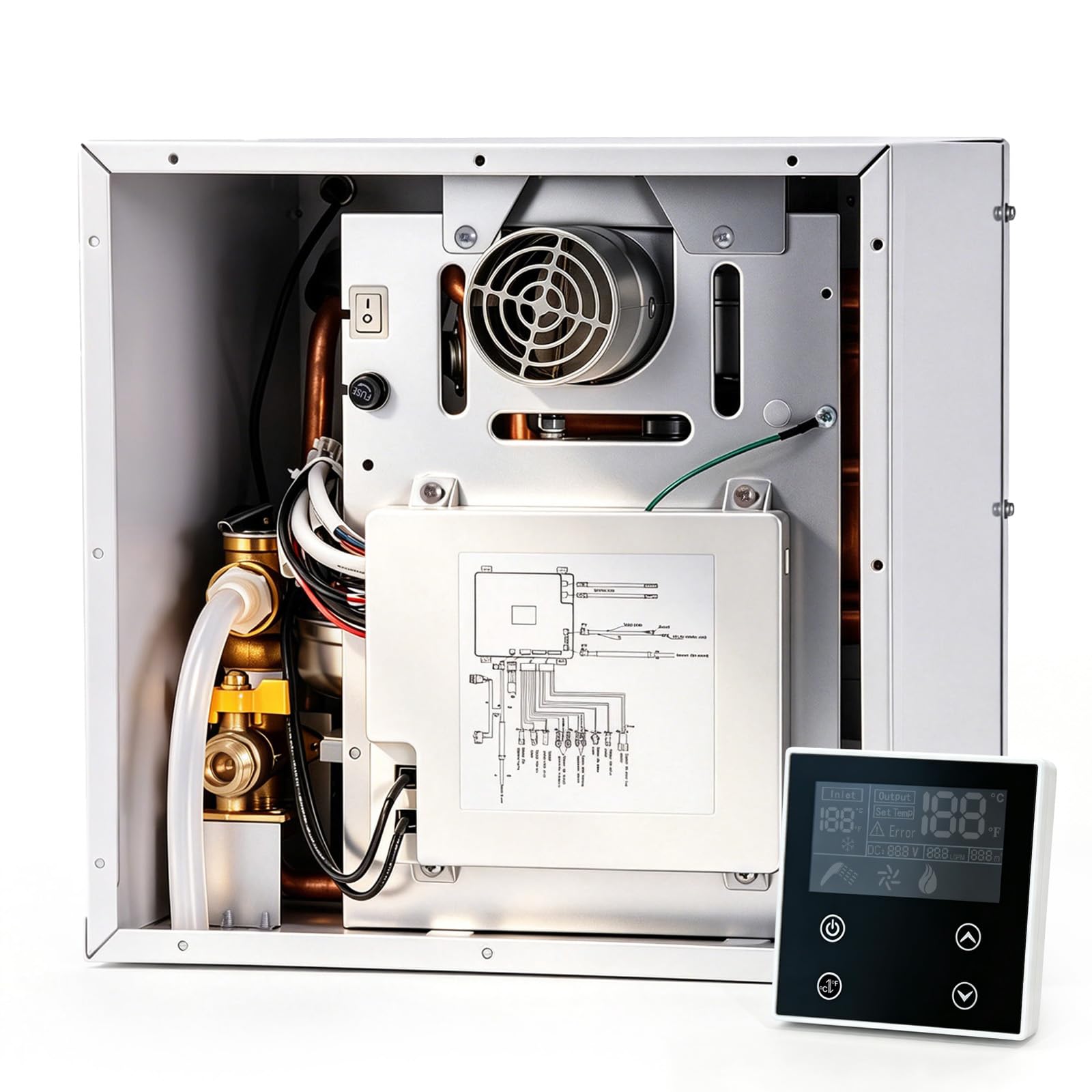 Gidrox RV Tankless Water Heater 66,000 BTU, 3.9 GPM On-Demand Instant Hot Water, 12V DC, High Altitude Ready Up to 9,800ft, CSA Certified Energy Saving Heater for RVs and Campers