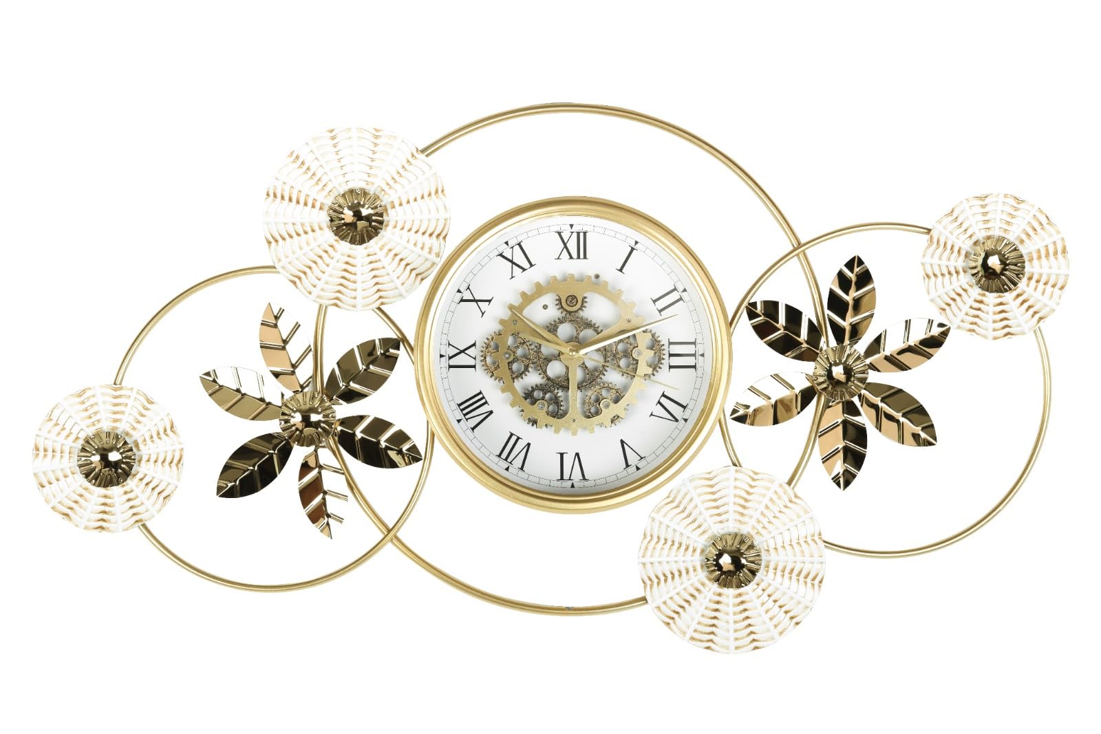 Mokshith Large Wall Clock, Metal Numeral Clock, Modern Round Wall Clocks Almost Silent, Easy to Read for Living Room/Home/Kitchen/Bedroom/Office/School Decor (MO-25)