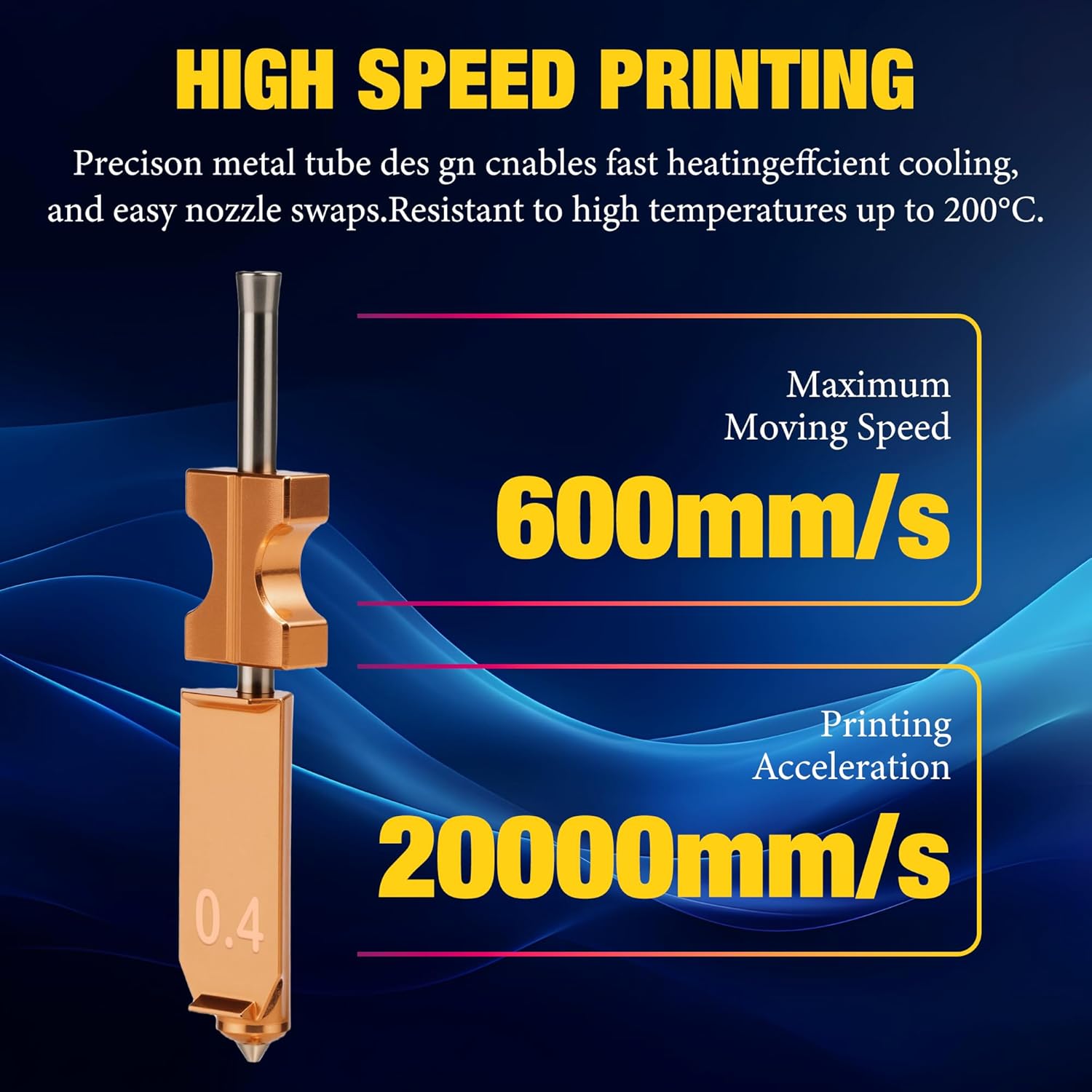 Upgraded 0.25MM&0.4MM&0.6MM Hotend Kit for Flashforge AD5X Nozzle,All Metal Hot End/Printhead Replacement,3Pcs 3D Printer Assembled Extruder Kits with Detachable Nozzle,Extra 3PCS(Silicone Sock+Brush)