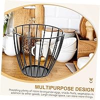 Vista 6 de Cesta de almacenamiento de hierro forjado Cesta de almacenamiento de verduras Cesta de almacenamiento de verduras Contenedor de frutas de hierro