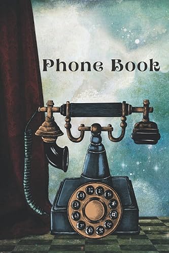 Phone Books with Alphabet Index: Telephone Book. telephone Book with alphabetic tabs - telephone book a-z - Contact Organizer Journal, Medium Size (6″ x 9″) (Az)