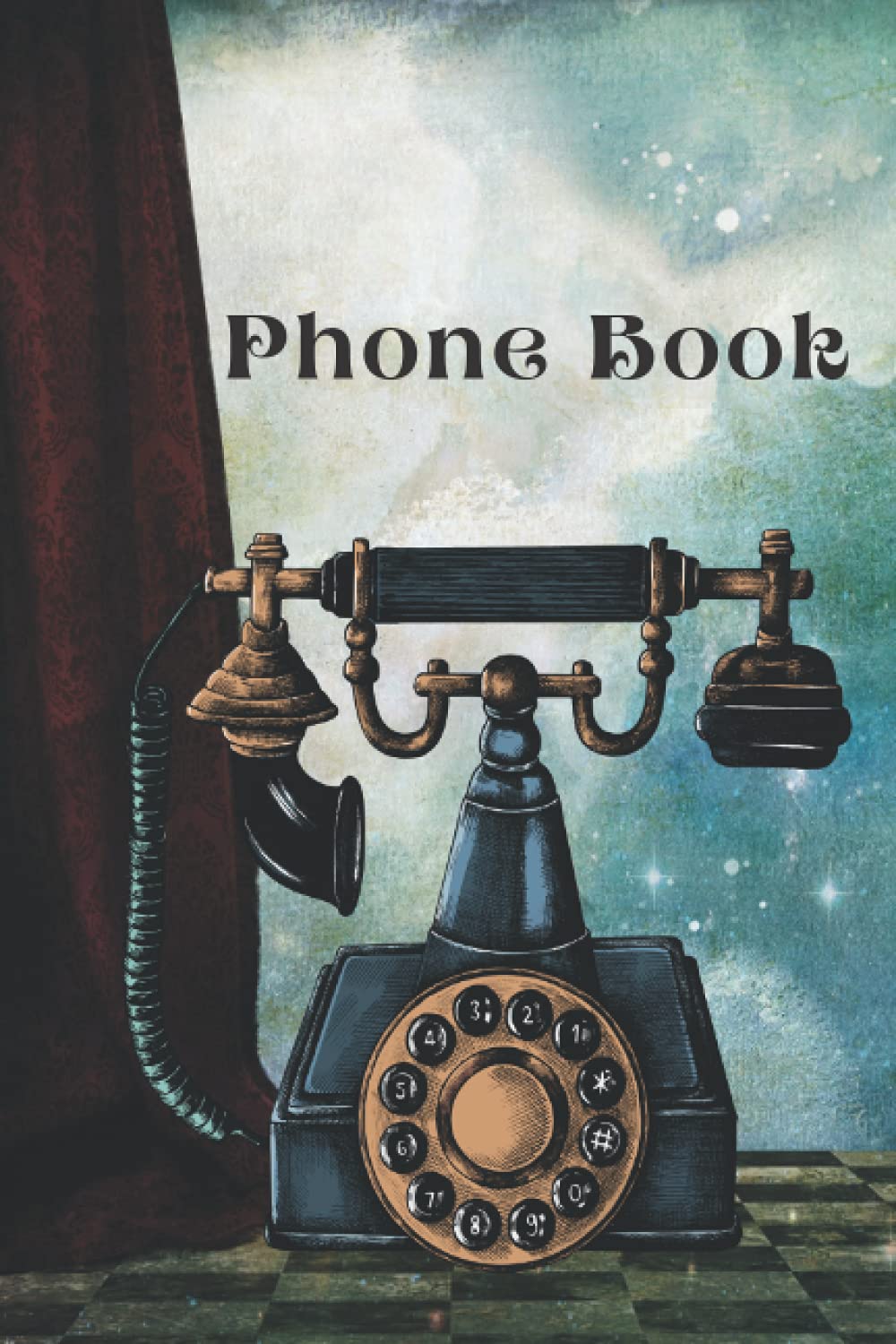 Phone Books with Alphabet Index: Telephone Book. telephone Book with alphabetic tabs - telephone book a-z - Contact Organizer Journal, Medium Size (6″ x 9″) (Az)