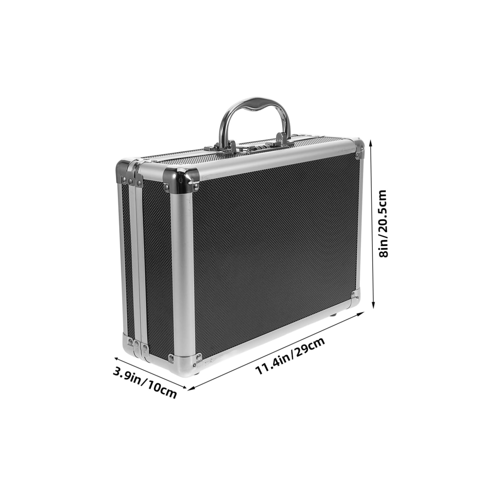 Toolbox Multifunzione in Lega di Alluminio Nera con Maniglia