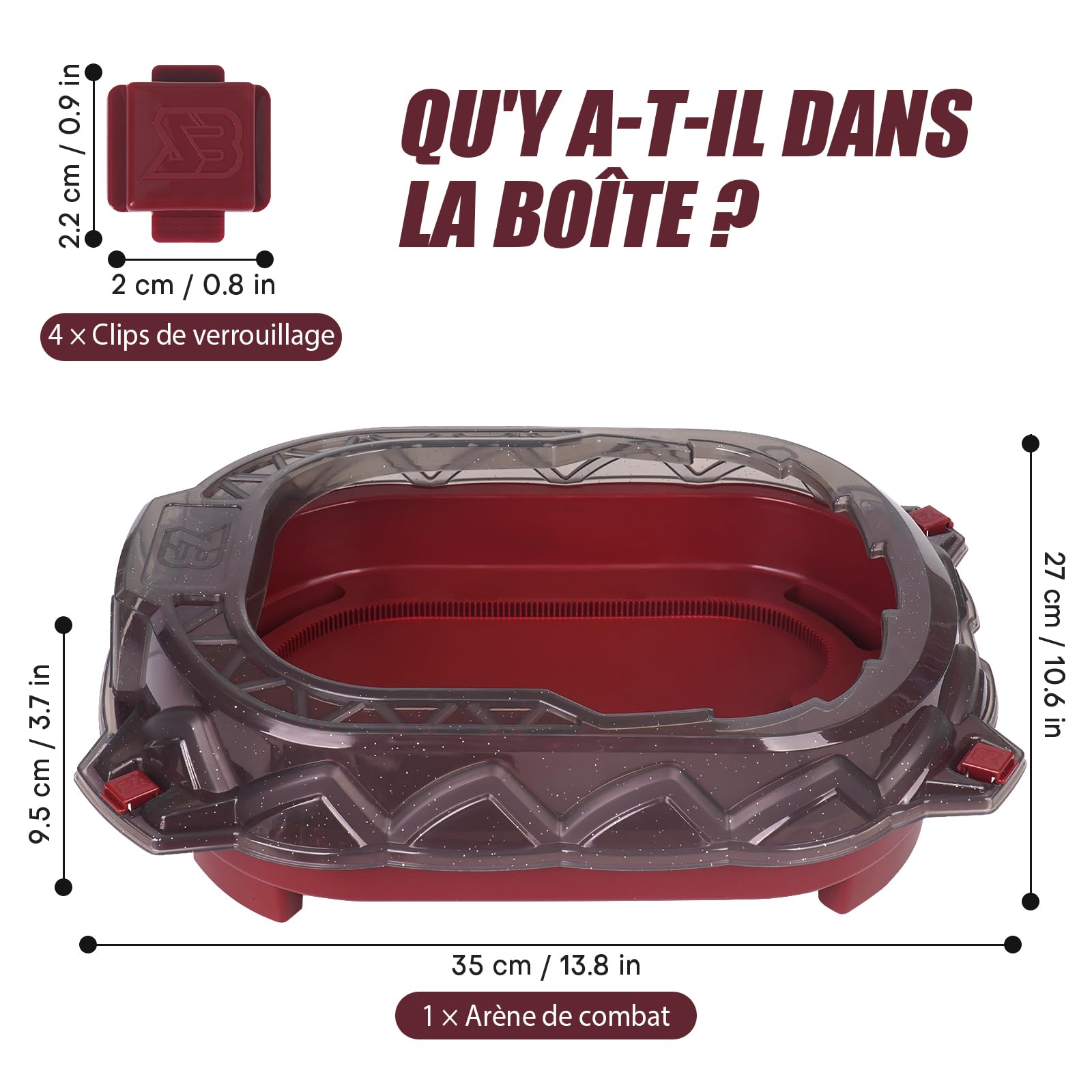 X Battling Stadium Only – Arène de Combat pour toupies avec Piste d'accélération et Toit Anti-Fuite, Compatible avec Les toupies X, Cadeau pour garçons et Filles dès 6 Ans