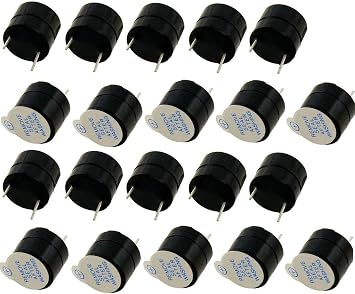 20 Adet Mirco Aktif Alarm Sesli DC 5 V 12 mm  ap 2 Terminal Elektronik S rekli Ses Sesli Sesli Bip  zleyici
