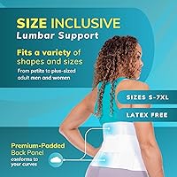 Vista 4 de BraceAbility Soporte para el dolor de espalda baja, cinturón de apoyo lumbar envolvente para tratamiento de hernias o discos abultados, alivio