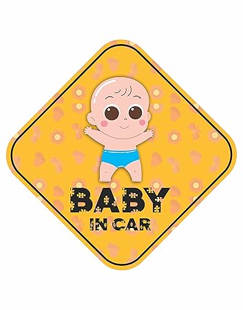 CVANU Baby On Board Kids Safety Warning Window Sign Sticker for Car PVC Vinyl CV07 (Pack of 2)(3)
