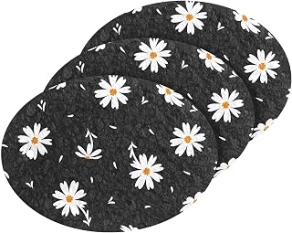 MAOBLYR Quick Absorption Household Cleaning Sponge,Double-Sided Reusable3.54x2.56In,Kitchen Tableware Multi-Purpose Cleaning 3 Sets-Small Daisy