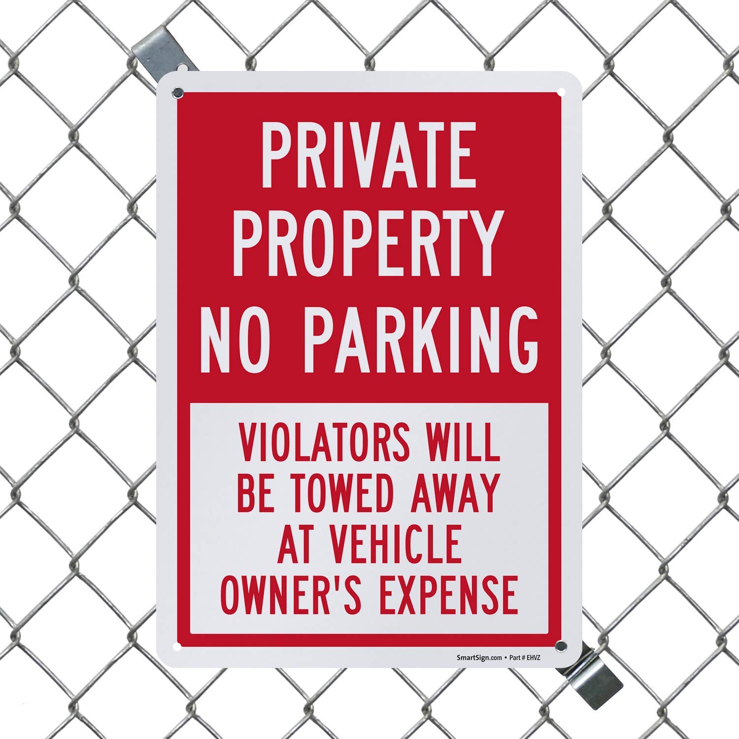 GicnKeuz Privatgrundstück Schild 'No Parking' – 45,7x30,5 Cm, Reflektierend, Aus Aluminium