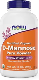 NOW Foods Pure, Organic D-Mannose 10 oz Powder - Bladder Cleanse and Urinary Tract Health Supplement - Non-GMO - Vegan Friendly - 2000mg / 2 Grams per Serving