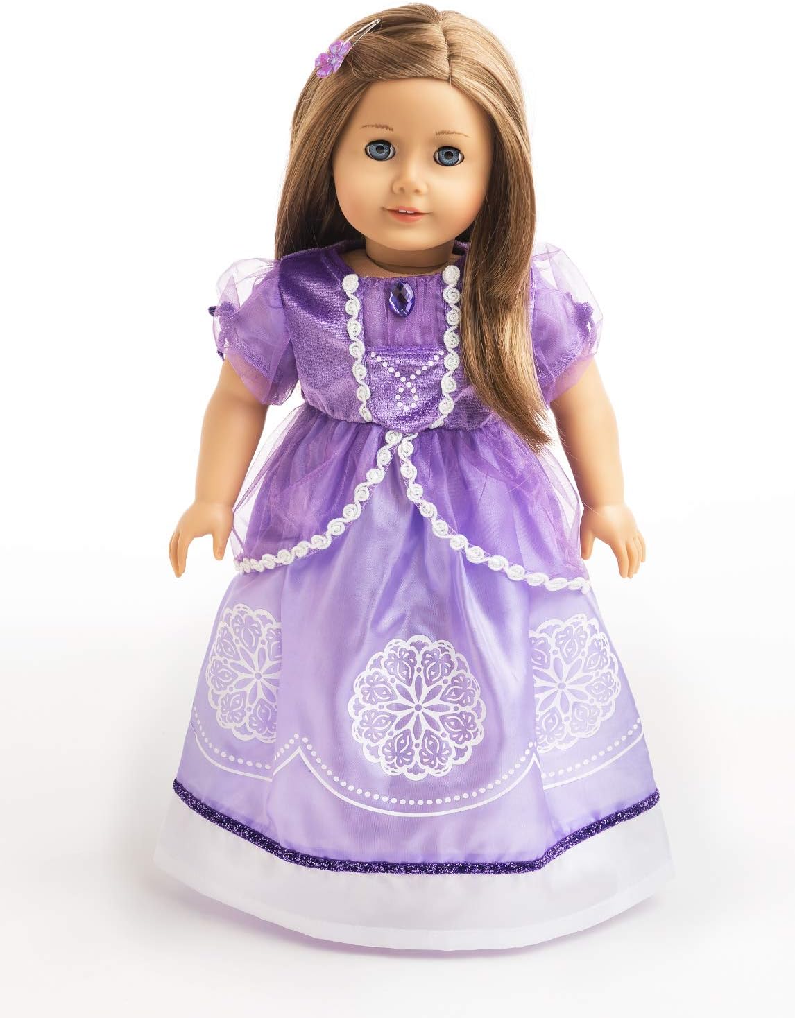 Little Adventures Amulet Princess Doll Dress - Doll Not Included - Machine Washable Child Pretend Play and Party Doll Clothes with No Glitter