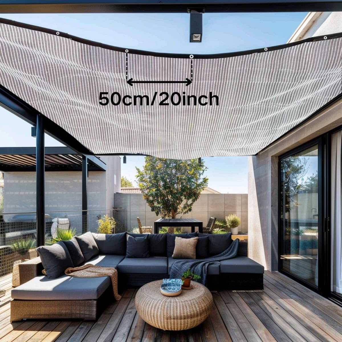 BeGrit Aluminet Shade Cloth 75%-80% Aluminum Shade Cloth Sun Reflective Tarp for Garden, Patio, Greenhouse, Pergola, Car, Kennel Shade 6.6x6.6ft