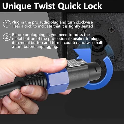 Miniatura 3 de CERRXIAN Cables de altavoz de 6 pies y 5.9 ft a macho de 14 de pulgada, cable de conexión profesional para conector TS de 0.250 in, cable de