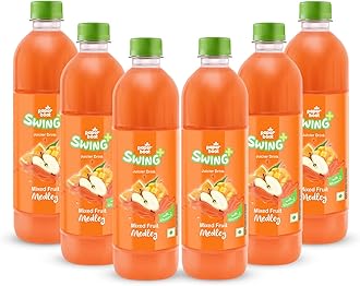 Paperboat Swing Mixed Fruit Medley Juice with Vitamin D, 600 ml Each - Pack of 6